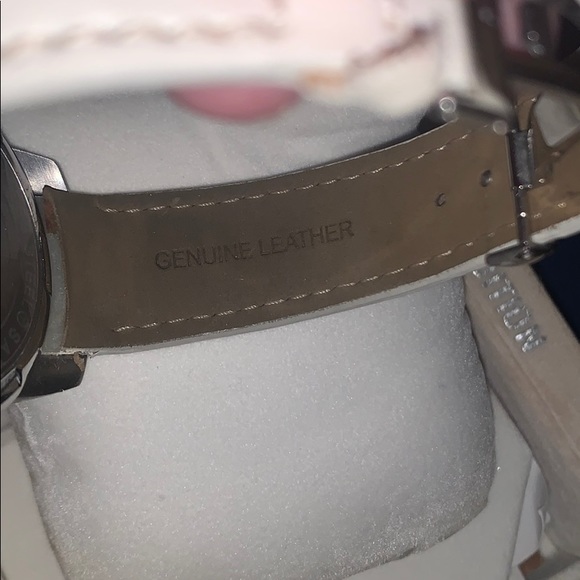 Tissot T touch watch- white leather band
